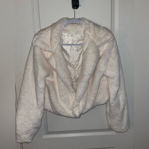White Faux Fur Jacket
